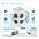 Ewent EW3864 Bloco com 8 Tomadas Shucko + 2x USB-A + 2x USB-C 5V/3A PD/QC 3.0 Branco