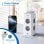 Ewent EW3864 Bloco com 8 Tomadas Shucko + 2x USB-A + 2x USB-C 5V/3A PD/QC 3.0 Branco