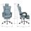ML-Design Silla de Oficina Ergonómica Regulable Azul