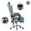 ML-Design Silla de Oficina Ergonómica Regulable Azul