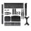 UNYKAch UK501 Supporto da pavimento mobile con ripiani e altezza regolabile per TV VESA 600x400mm e 32-75"