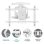 Onkron M6L-W Soporte Brazo Tv Giratorio e Inclinable De 40 A 75" Hasta 45,5 Kg Vesa 600x400 Blanco