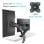 Supporto per monitor Onkron G160-B da 13 a 32" con doppio braccio, fino a 8 kg, Vesa 100x100, nero