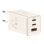 Chargeur Baseus GaN5 Pro 2 USB-C et 1 USB 65W Blanc + Câble USB-C vers USB-C 100W blanc