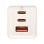 Chargeur Baseus GaN5 Pro 2 USB-C et 1 USB 65W Blanc + Câble USB-C vers USB-C 100W blanc