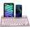 Klack Teclado Multidispositivo Recargable Bluetooth de 2 Canales en Español (Incluye Ñ) Rosa