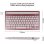 Klack Teclado Multidispositivo Recargable Bluetooth de 2 Canales en Español (Incluye Ñ) Rosa