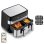 Airfryer Moulinex Dual Easy Fry EZ905D20 Double Panier 8,3L 2450W Inox