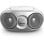Philips AZ215S/12 Boombox portatile, lettore CD, radio FM con memoria, 3W RMS, ingresso ausiliario, argento