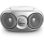 Philips AZ215S/12 Boombox portable, lecteur CD, radio FM avec mémoire, 3 W RMS, entrée auxiliaire, argent