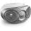 Philips AZ215S/12 Boombox portatile, lettore CD, radio FM con memoria, 3W RMS, ingresso ausiliario, argento