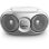 Philips AZ215S/12 Boombox portable, lecteur CD, radio FM avec mémoire, 3 W RMS, entrée auxiliaire, argent