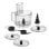 Ufesa Quick Slicer Procesadores de Alimentos 10 en 1 con 2 Velocidades 1.5L 1200W Acero Inoxidable