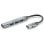 NGS IHUB4 MICRO HUB 4 Puertos USB-A 3.2 5000Mbit/s a 1x USB 3.2 / 3x USB Plata