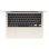 Apple MacBook Air M4 10 cœurs - 16 Go RAM - SSD 256 Go - Écran 15,3" IPS 2880 x 1864 (WQXGA+) - Wi-Fi 6E, Bluetooth - noir - Touche française