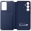 Étui portefeuille Samsung Smart View avec porte-cartes bleu foncé pour Galaxy S24 FE