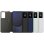 Étui portefeuille Samsung Smart View avec porte-cartes bleu foncé pour Galaxy S24 FE