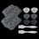 Set di Forme in Silicone Cecotec Cecofry SweetBake Antiaderenti senza BPA per Ciambelle e Muffin