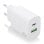Aisens A110-0754 Cargador 20W 1xUSB-C PD3.0 1xUSB-A QC3.0 Blanco