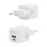 Chargeur Aisens ASCH-25W2P014-W 25 W GaN 1 x USB-C PD3.0 QC4.0 1 x USB-A QC3.0 Blanc