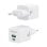 Chargeur Aisens ASCH-30W2P037-W 30 W GaN 1 x USB-C PD3.0 QC4.0 1 x USB-A QC3.0 Blanc