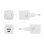 Aisens ASCH-20W2P010-W Cargador GaN 20W 1xUSB-C PD3.0 QC4.0 1xUSB-A QC3.0 Blanco
