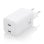 Aisens ASCH-65W2P039-W 65W GaN Ladegerät 2xUSB-C PD3.0 QC4.0 Weiß
