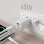 Aisens ASCH-65W3P041-W Cargador GaN 65W 2xUSB-C PD3.0 QC4.0 1xUSB-A QC3.0 Blanco