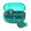 JLab Go Pop ANC Auriculares Bluetooth TWS con Cancelación Activa de Ruido Verde Azulado Transparente
