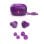 JLab Go Pop ANC Auriculares Bluetooth TWS con Cancelación Activa de Ruido Púrpura Transparente