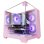 Mars Gaming Mc-visionm Kompaktes MicroATX-PC-Gehäuse mit dreifach gehärtetem Glas und zwei Kammern, Pink