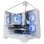 Mars Gaming Mc-visionm Kompaktes MicroATX-PC-Gehäuse, dreifach gehärtetes Glas, Doppelkammer, Weiß