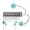 Concentrador USB i-tec USB 3.0 Charging HUB 16 puertos 90W Gris Plug & Play Alimentación 100-240V