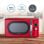 Grunkel MW-DGR Microondas digital vintage 20L 700W  Rojo
