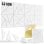 Yoevu Pack 12 Paneles Acústicos Rectangulares Con Diseño Geométrico 30x30x1cm Blancos