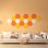 Yoevu Pack 12 Paneles Acústicos Hexagonales Autoadhesivos De Insonorización 30x26x1cm Naranja