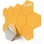 Yoevu Pack 12 Paneles Acústicos Hexagonales Autoadhesivos De Insonorización 30x26x1cm Amarillo