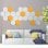 Yoevu Pack 12 Paneles Acústicos Hexagonales Autoadhesivos De Insonorización 30x26x1cm Amarillo