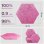 Yoevu Pack 12 Paneles Acústicos Hexagonales Autoadhesivos De Insonorización 30x26x1cm Rosa