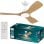 Philips Ventilador de Techo Con Luz LED Mando a Distancia 106cm 220V IP20 Blanco/Madera