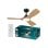 Ventilatore da soffitto dimmerabile Philips OLAS LED 42″ con telecomando, nero/legno, silenzioso