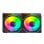 Mars Gaming MF-3DPROX2 Kit 2x Ventoinhas PWM FDB 120mm ARGB Triple Infinity Mirror 360° Pretas