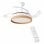InnovaGoods Woteez Ventilador de Techo con Luz LED y 4 Aspas Retráctiles 72W Blanco