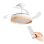 InnovaGoods Woteez Ventilador de Techo con Luz LED y 4 Aspas Retráctiles 72W Blanco