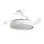 InnovaGoods Keteez Ventilador de Techo con Luz LED y 4 Aspas Retráctiles 72W Blanco