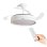 InnovaGoods Keteez Ventilador de Techo con Luz LED y 4 Aspas Retráctiles 72W Blanco