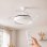 InnovaGoods Keteez Ventilador de Techo con Luz LED y 4 Aspas Retráctiles 72W Blanco