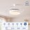 InnovaGoods Keteez Ventilador de Techo con Luz LED y 4 Aspas Retráctiles 72W Blanco