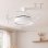 InnovaGoods Keteez Ventilador de Techo con Luz LED y 4 Aspas Retráctiles 72W Blanco
