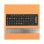 Adesivo para teclado dos EUA, preto com letras brancas. Alterar o layout do idioma do teclado colando rótulos